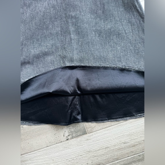 Tahari Womens Gray Linen Blend A-Line Sleeveless Dress - size Small - Picture 2 of 4